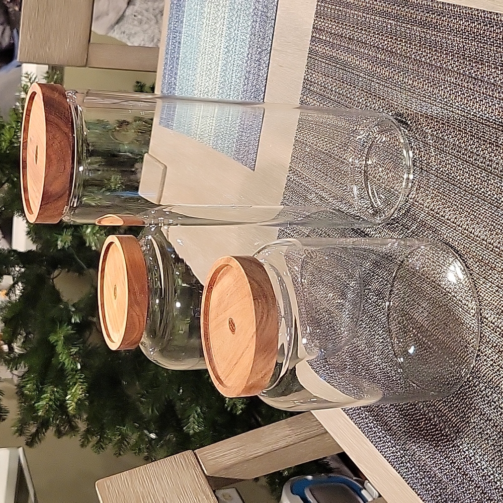 Set of 3 Glass Jars
